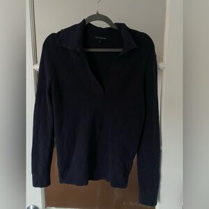 Banana Republic Deep Blue V-Neck Sweater